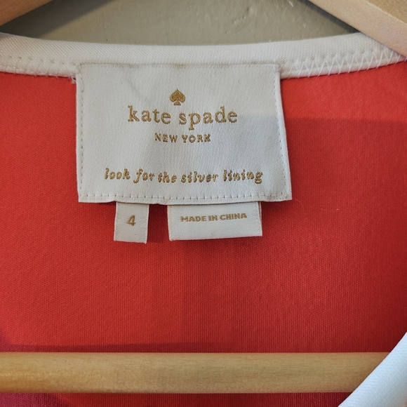 Kate Spade Women's Sleeveless Zipper Pockets Mini Orange Dress Size 4. - Picture 11 of 16